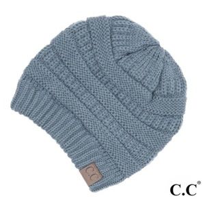 C.C Classic Cable Knit Beanie in Navy - NWT